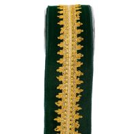 ΚΟΡΔ.HALIMA VELVET 10cm x 4.5m  ΠΡΑΣΙΝΟ