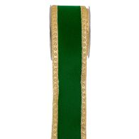 ΚΟΡΔ.FLAT VELVET LONETA FOIL 6,7cmX4,5m ΠΡΑΣΙΝΟ-ΧΡΥΣΟ