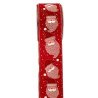 ΚΟΡΔ.RIBBON DREAMING OF SANTA 6,7cmx9m ΜΠΟΡΝΤΟ