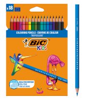 BIC σετ χρωματιστές ξυλομπογιές Kids Tropicolors εξάγωνες 18τμχ