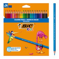 BIC σετ χρωματιστές ξυλομπογιές Kids Tropicolors εξάγωνες 24τμχ