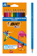 BIC σετ χρωματιστές ξυλομπογιές Kids Tropicolors εξάγωνες 12τμχ