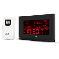 Life Μετεωρολογικός Σταθμός Tundra Curved RF433 με Ασύρματη Εξωτερική Μονάδα Μαύρος