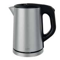 LIFE Bραστήρας 0.8L, 1360W LIFE GALENA Ασημί (Silver Matt)