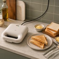 LiFE Τοστιέρα με αποσπώμενες grill πλάκες κεραμικής επίστρωσης, 750W LiFE BODEGA Warm Grey Series