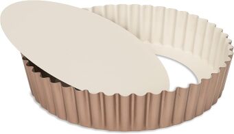 Patisse Φόρμα Τάρτας 25cm Βαθιά με Αποσπώμενη βάση με Κεραμική Αντικολλητική Επίστρωση Rose Gold /Μ