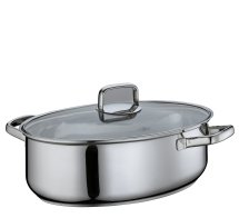 Kuchenprofi Γάστρα 38cm-  8,5L με Γυάλινο Καπάκι Gourmet Pisa -Ανοξείδωτη