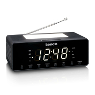 LENCO Ψηφιακό ρολόι- ξυπνητήρι με ραδιόφωνο, θύρα φόρτισης USB και νυχτερινό φωτισμό LENCO CR-540BK