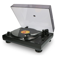 LENCO Πικάπ άμεσης κίνησης με λειτουργία μετατροπής MP3, σε μαύρο χρώμα. LENCO L-3808