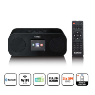 LENCO Internet, DAB+ και FM ραδιόφωνο με λειτουργία Bluetooth και μεγάλη έγχρωμη οθόνη LCD. LENCO DIR-121BK