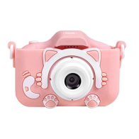 XO Παιδική Κάμερα Dual Lens με Προστατευτικό Κάλυμμα XO XJ01 Ρόζ