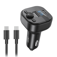 XO Bluetooth ΜΡ3 αναμεταδότης FM αυτοκινήτου με θύρα φόρτισης Type-C και καλώδιο φόρτισης Type-C XO BCC18