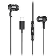 XO Aκουστικά In-ear Ενσύρματα Μεταλλικά με Μικρόφωνο USB-C XO EP81 Μαύρα