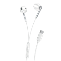 XO Ενσύρματα Ακουστικά Crescent με Μικρόφωνο USB-C- XO EP66 Λευκά