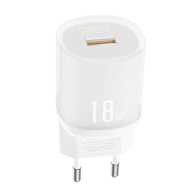 XO Φορτιστής Universal USB-A 18W QC3.0 EU XO L157 Λευκός