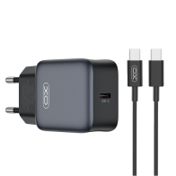 XO Φορτιστής Universal με 1 Έξοδο USB-C EU L155 Μαύρο