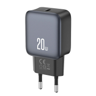 XO Universal φορτιστής USB-C, 20W σε μαύρο χρώμα XO L153 (EU) PD20W 1 USB-C FAST CHARGER