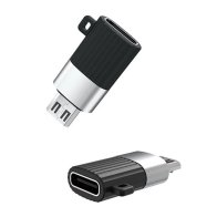 XO Αντάπτορας USB High-Speed type-C θηλ. - Micro USB αρσ., σε μαύρο/ασημί χρώμα XO NB149-C
