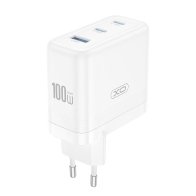 XO Universal φορτιστής GaN με 3 εξόδους, 2x USB-C & 1x USB-A, σε λευκό χρώμα XO CE35 (EU)