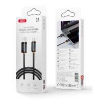 XO Καλώδιο High-Speed USB A αρσ. - USB Type-C αρσ. 15W, 1.00m σε μαύρο χρώμα XO NB302 BLACK