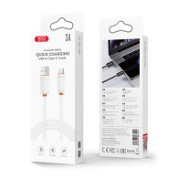 XO Καλώδιο High-Speed USB A αρσ. - USB Type-C αρσ. 15W, 1.00m σε λευκό χρώμα XO NB302 WHITE