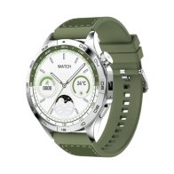 XO Watch 4 Smart Ρολόι με Οθόνη AMOLED 1.43" Ασημί Πράσινο