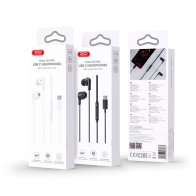XO Ενσύρματα In-Ear ακουστικά με μικρόφωνο και βύσμα USB-C, σε μαύρο χρώμα XO EP84 BLACK COLOR