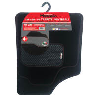Maranello  Πατάκια Universal Μοκέτα Μαύρα / Κόκκινη Ραφή 4τμχ 54,5cmx45,5cm