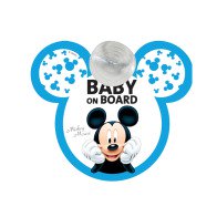 Disney Mickey Mouse Πινακίδα Σήμανσης Baby on Board με Βεντούζα, 1τμχ