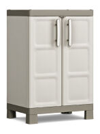 Keter Δίφυλλη Ντουλάπα Excellence Χαμηλή Πλαστική με 2 ράφια  65x45x97εκ.