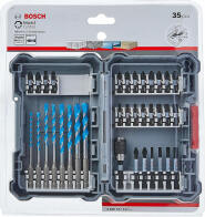 Bosch Σετ 35 Τρυπάνια με Εξάγωνο Στέλεχος για Δομικά Υλικά Μέταλλο και Ξύλο