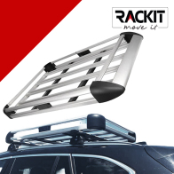 Rackit Σχάρα Οροφής Αυτοκινήτου Αλουμινίου Aero Ασημί 127x96cm