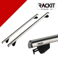 Rackit Μπάρες Οροφής Αλουμινίου Αερο/κές 120cm Για Railing System Σετ Με Πόδια & Κλειδαριά Ασημί