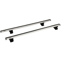 Rackit Μπάρες Οροφής Αλουμινίου 135cm Fix-Point Σετ Με Πόδια Και Κλειδαριά Ασημί