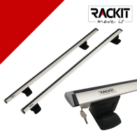 Rackit Μπάρες Οροφής Αλουμινίου Αερο/κές 120cm Fix-Point Σετ Με Πόδια Και Κλειδαριά Ασημί