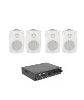 Adastra Outdoor4 Πακέτο Σετ Ηχεία Εγκαταστάσεων Εξωτερικού Χώρου 55W με Bluetooth Λευκά