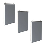 Inkazen Σετ Ρόλερ Ολικής Συσκότισης Blackout 120 x 225 cm 3 τμχ Χρώματος Γκρι 30060162