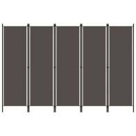 vidaXL Διαχωριστικό Δωματίου με 5 Πάνελ Ανθρακί 250 x 180 εκ. 320725