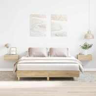vidaXL Κρεβάτι Χωρίς Στρώμα Sonoma Oak 140x200 εκ. Μηχανικής Ξυλείας 3328719