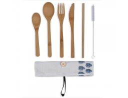 Σετ μαχαιροπίρουνα Bamboo Livoo MES134 χρώματος Wood