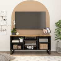 vidaXL Ντουλάπι Τηλεόρασης 100x33x46 εκ. από Μασίφ Ξύλο Μάνγκο & Κατεργασμένο Ξύλο 351966