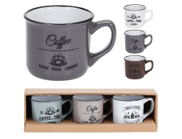 Σετ Κούπες κεραμικές χωρητικότητας 100ml - 3 τεμάχια