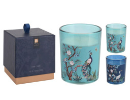 Αρωματικό Κερί Residence CC5056370 Σε γυάλινο δοχείο με σχέδιο 8 x 10cm Σε 2 επιλογές σχεδίου και αρώματος