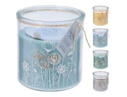 Αρωματικό Κερί Primavera CC5060160 Σε γυάλινο δοχείο 10 x 10cm, Σε 4 επιλογές σχεδίου και αρώματος