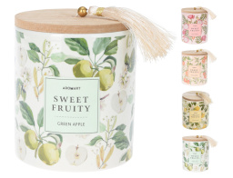 Αρωματικό Κερί Primavera CC5061630 Σε κεραμικό δοχείομε ξύλινο καπάκι , 9 x 11.7 cm Σε 4 επιλογές σχεδίου και αρώματος