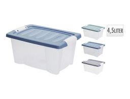 Κουτί αποθήκευσης πολλαπλών χρήσεων πλαστικό με καπάκι , 4.5L, σε 3 επιλογές χρώματος