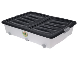 Κουτί αποθήκευσης πολλαπλών χρήσεων με αναδιπλούμενο καπάκι και ρόδες