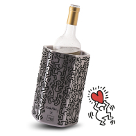 Vacuvin Δοχείο Μπουκαλιών Hive με Διπλά Τοιχώματα για Μπουκάλια ως 1,5L Keith Haring- Ανοξείδωτη