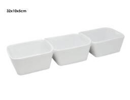 FOOD FOR FUN Μπωλ Σερβιρίσματος σνακ 24303570 πορσελάνινο, λευκό, τριπλό, 32x10x5cm