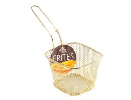 Kitchen Tools Καλάθι σερβιρίσματος για τηγανιτές πατάτες 22275560 Ανοξείδωτο ατσάλι, 10 x 8 x 6.5 cm, Χρυσαφί